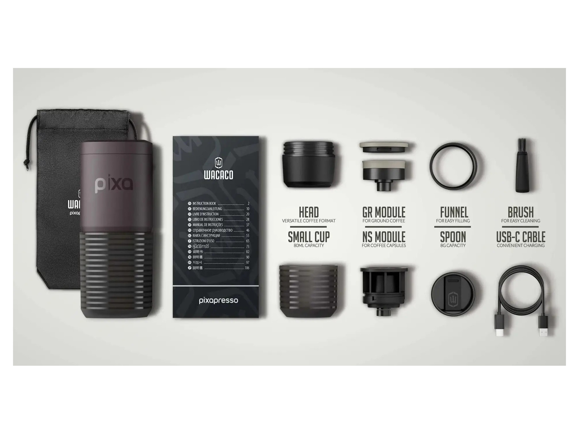 Wacaco Pixapresso – Machine espresso à batterie | SNAILER®