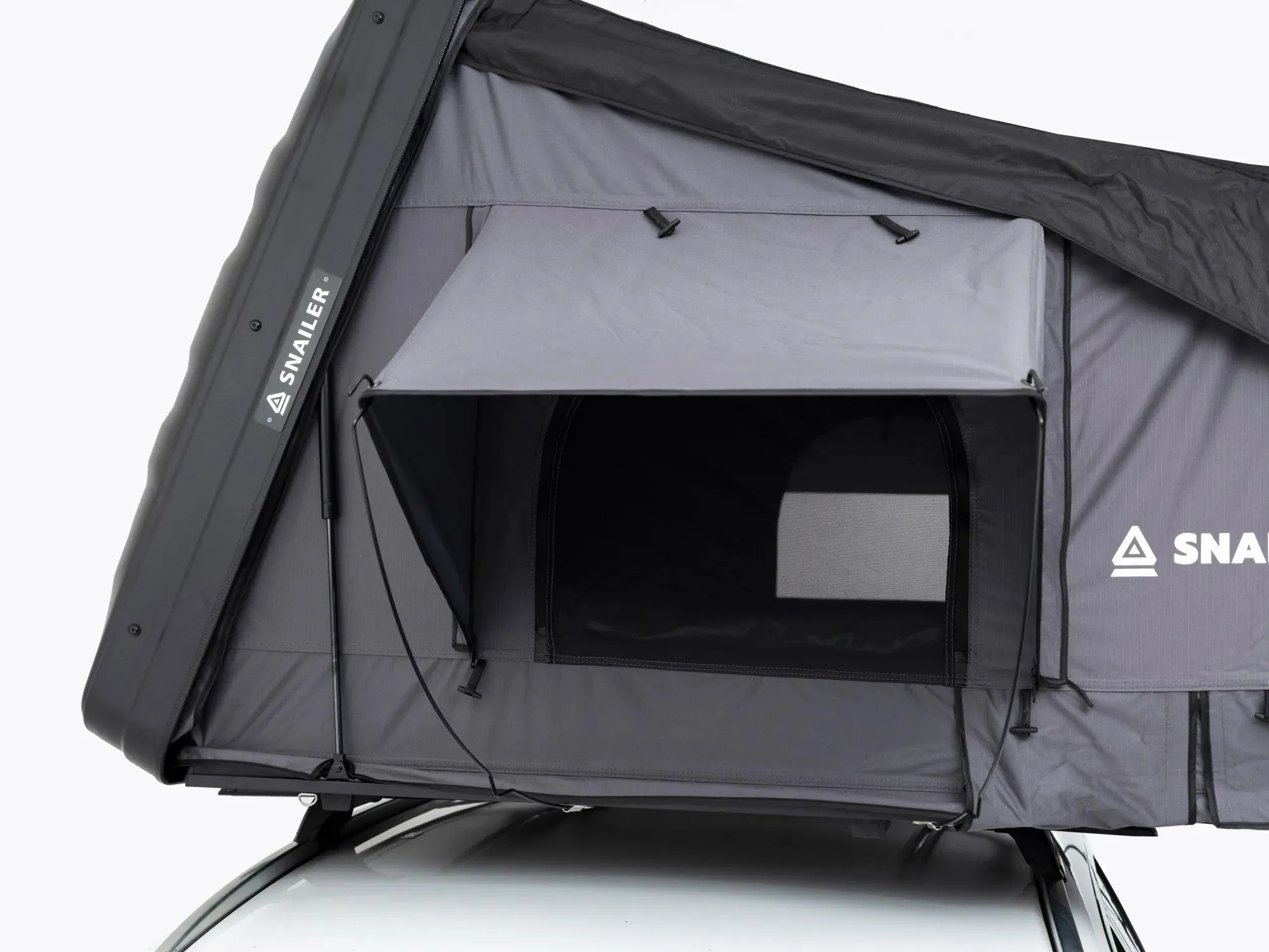 Tente de toit SNAILER® Abis MAX à coque rigide ouverture latérale