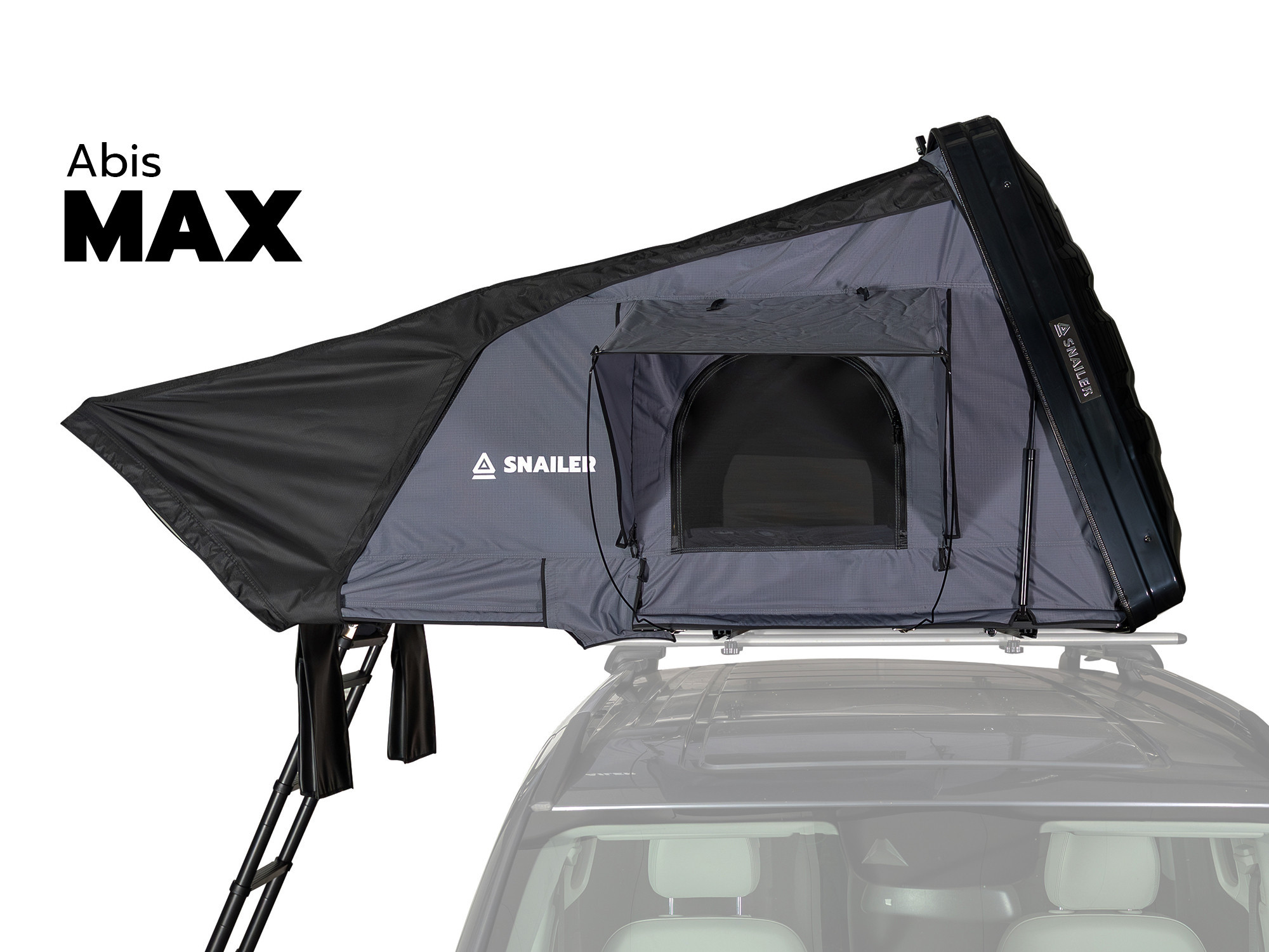Tente de toit SNAILER® Abis MAX à coque rigide ouverture latérale