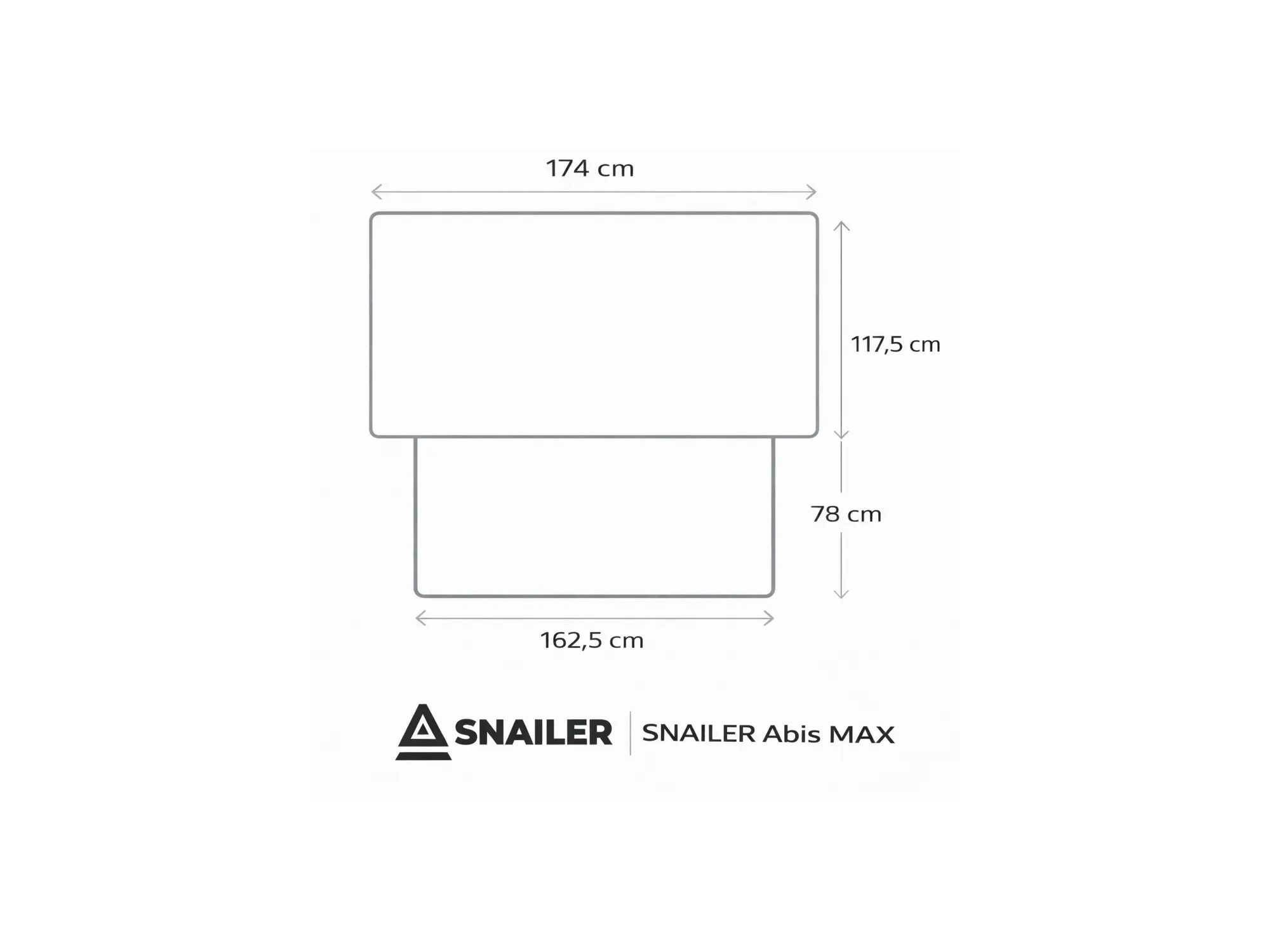 Tente de toit SNAILER® Abis MAX à coque rigide ouverture latérale