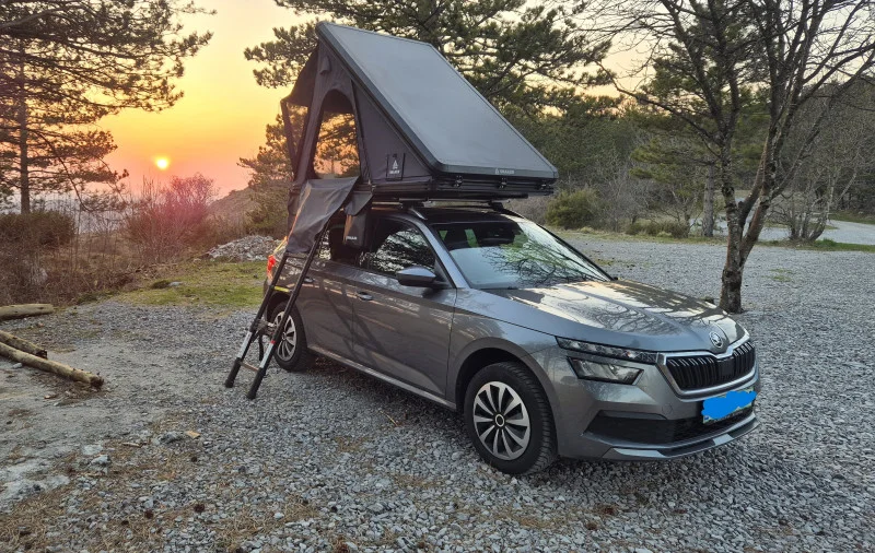 Snailer Alduo tente de toit sur Skoda Kamiq - photo client depuis Slovenie